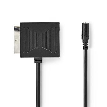 SCART-Kabel SCART Stecker SCART Buchse / 3,5 mm Buchse Vernickelt - Nedis
