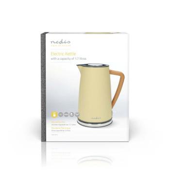 Wasserkocher 1,7 l Soft-Touch Gelb 360 Grad drehbar Verdecktes - Nedis