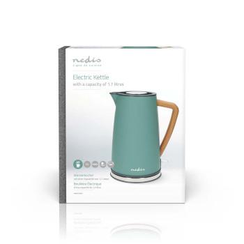 Wasserkocher 1,7 l Soft-Touch Grün 360 Grad drehbar Verdecktes - Nedis