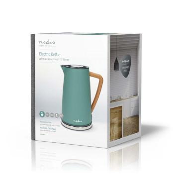 Wasserkocher 1,7 l Soft-Touch Grün 360 Grad drehbar Verdecktes - Nedis