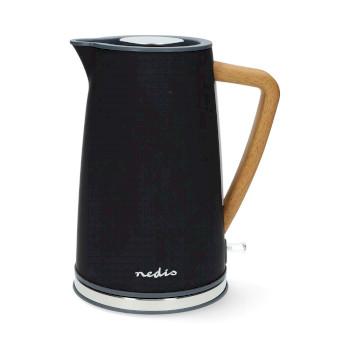 Wasserkocher 1,7 l Soft-Touch Schwarz 360 Grad drehbar Verdecktes - Nedis