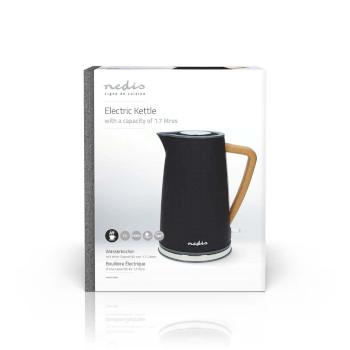 Wasserkocher 1,7 l Soft-Touch Schwarz 360 Grad drehbar Verdecktes - Nedis