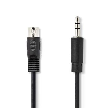 DIN-Audiokabel DIN 5-Pin Stecker 3,5 mm Stecker Vernickelt 2,00 m - Nedis