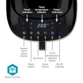 SmartLife Heißluftfritteuse Wi-Fi 7,2 l Timer: 240 min - Nedis