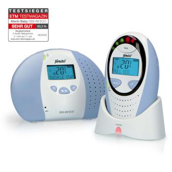 DBX-88 ECO Full Eco DECT Babyphone mit Display weiß/blau - Alecto
