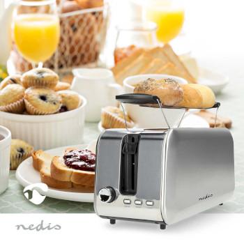 Toaster 2 Schlitze Bräunungsstufen: 7 Auftau-Funktion - Nedis