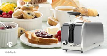 Toaster 2 Schlitze Bräunungsstufen: 7 Auftau-Funktion - Nedis