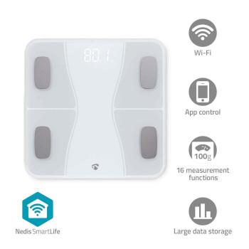 SmartLife Personenwaage Bluetooth® BMI / BMR / Knochen / Gewicht - Nedis
