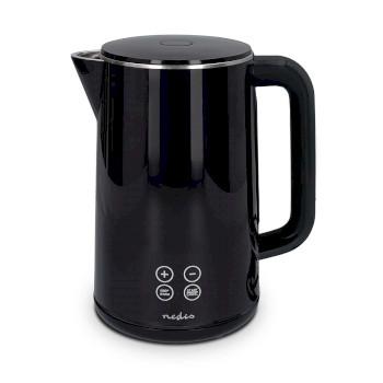 Wasserkocher 1,7 l Kunststoff Schwarz 50,60,70,80,90,100 C - Nedis