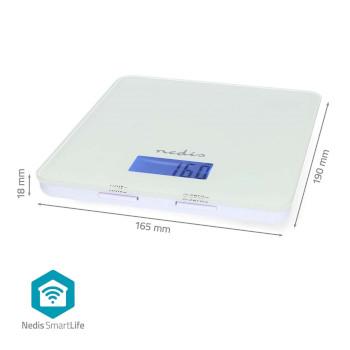 SmartLife-Küchenwaage Bluetooth® Glas / Kunststoff Weiß - Nedis