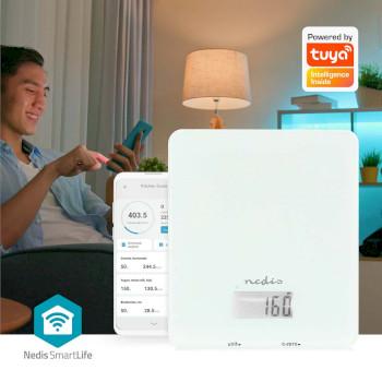 SmartLife-Küchenwaage Bluetooth® Glas / Kunststoff Weiß - Nedis