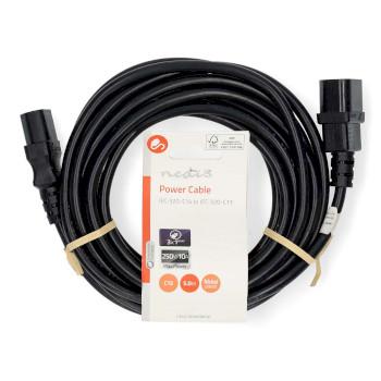Stromkabel IEC-320-C14 IEC-320-C13 Gerade Gerade Vernickelt - Nedis