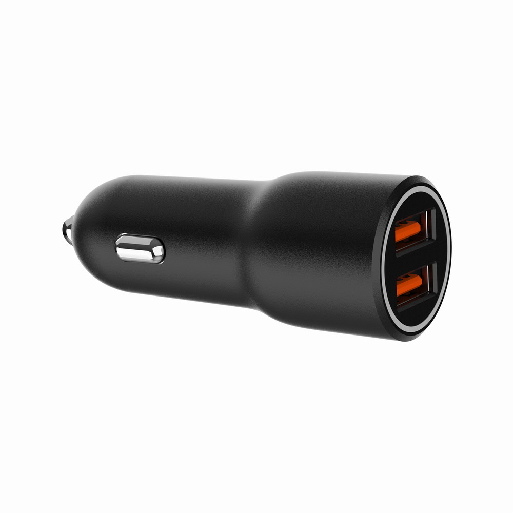 2-Port USB-Auto-Ladegerät, QC3.0, 36 W, schwarz
