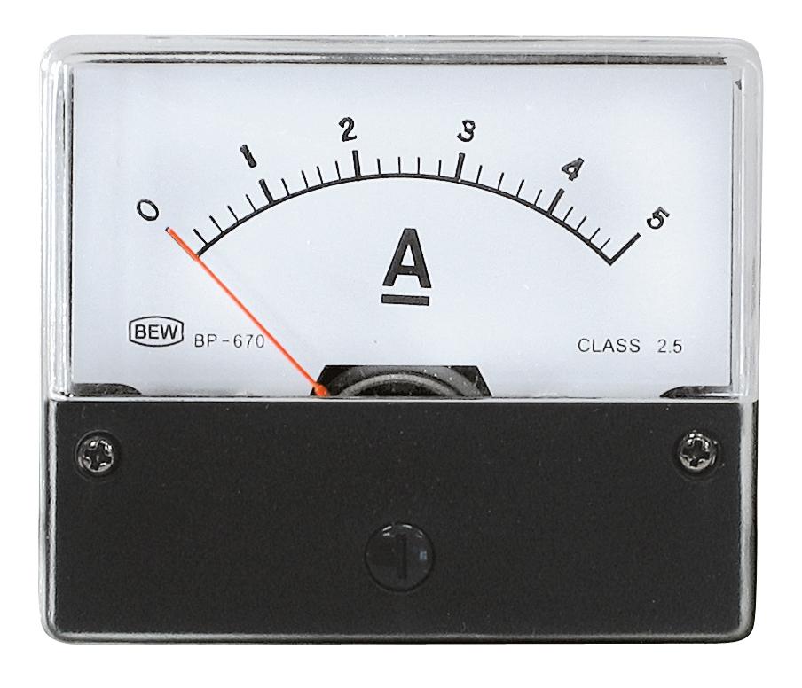 Einbaumeßinstrument 0-5A DC BLANKO