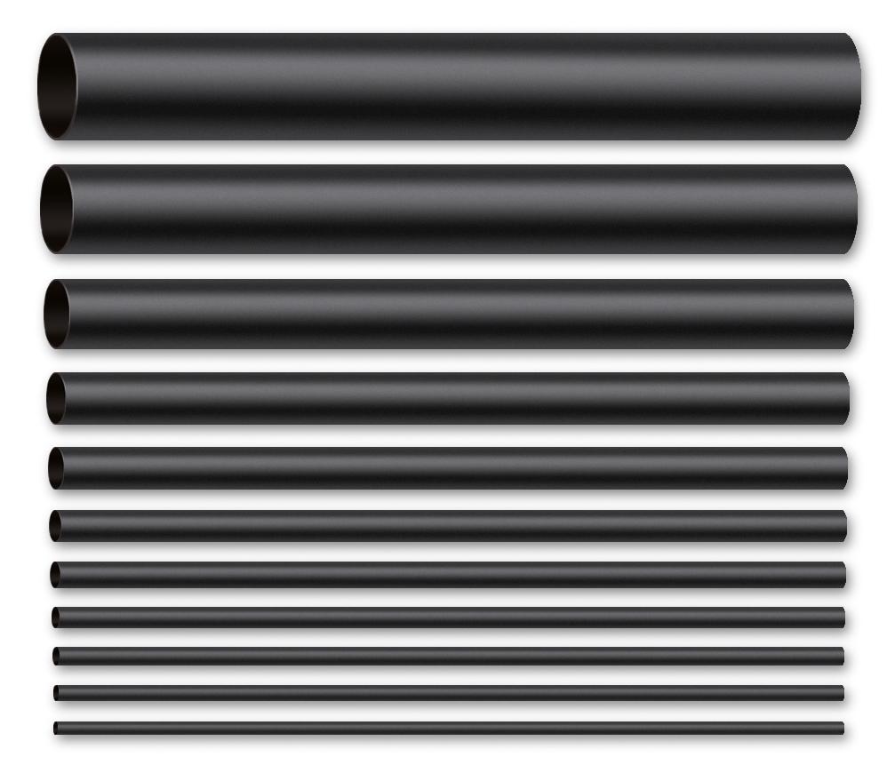 Schrumpfschlauch 2:1 1,5mm Länge 1m schwarz BLANKO