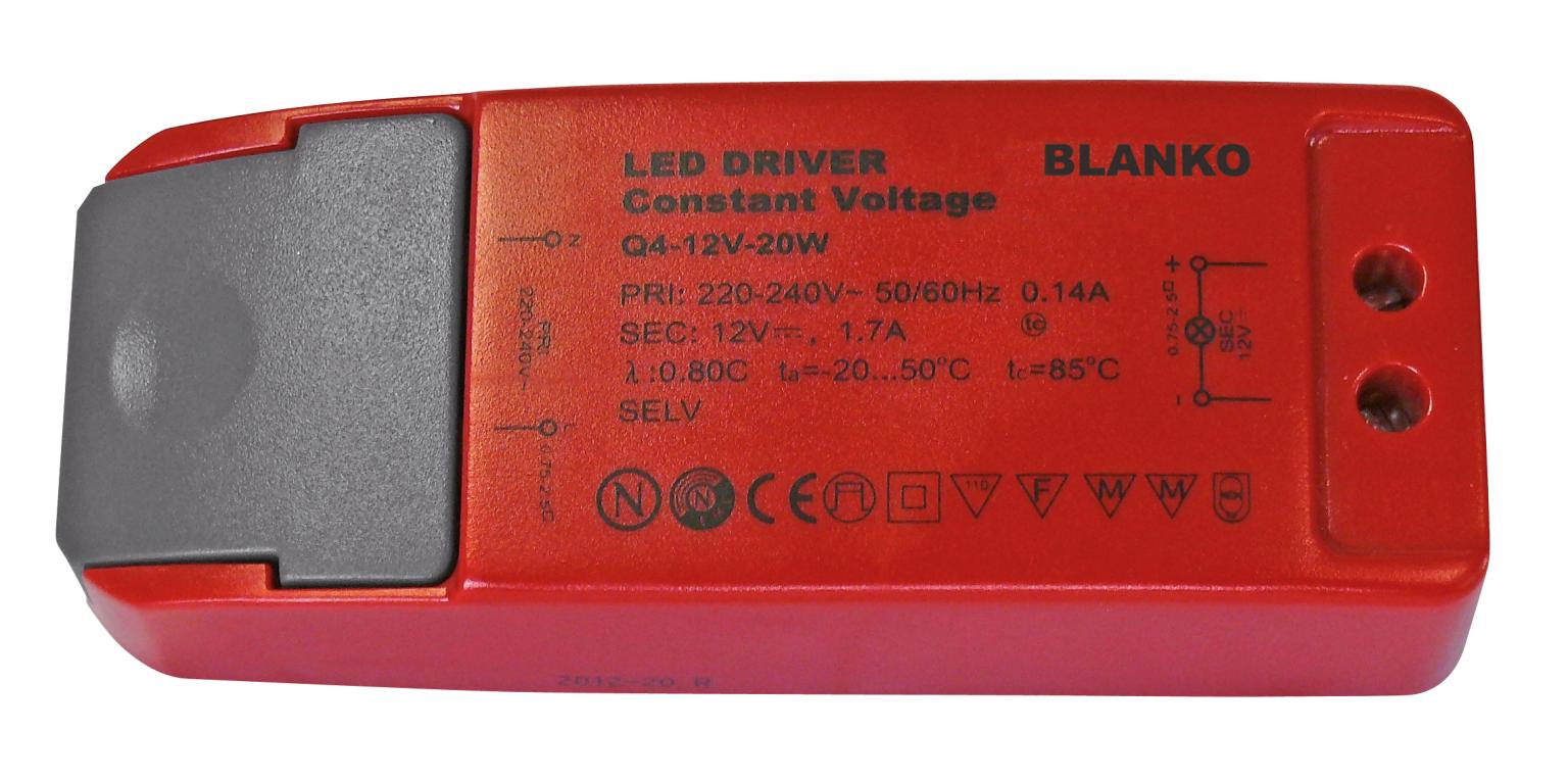Konstantspannungsnetzteil für LED-Strips 12V / 1.7 A BLANKO