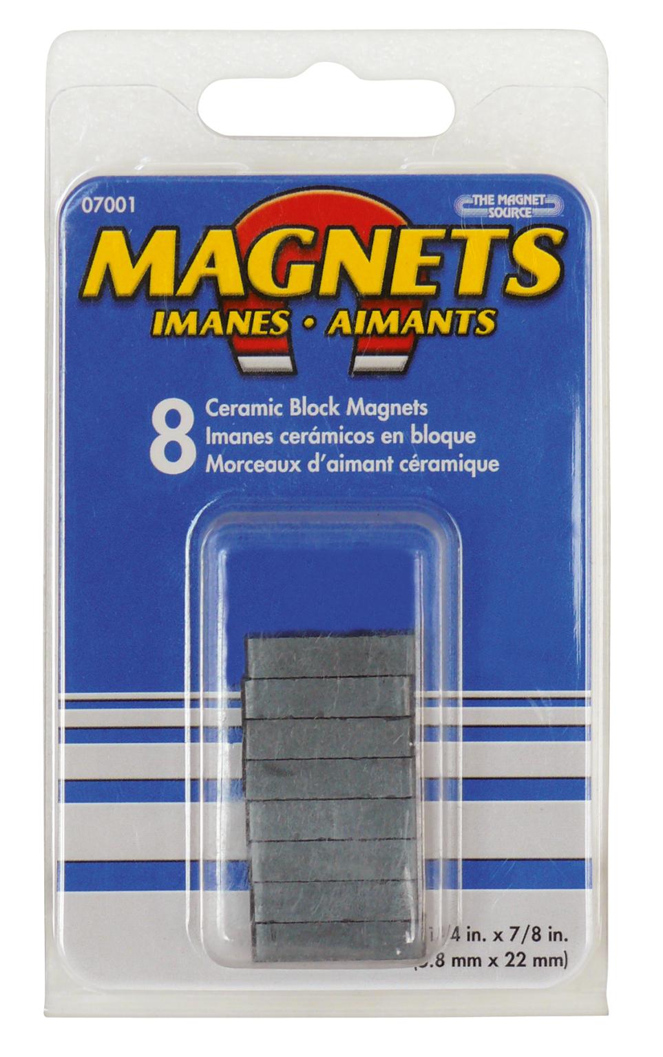 Rechteckiger Magnet-Satz, 8 Stück, 22x5x5,5 mm