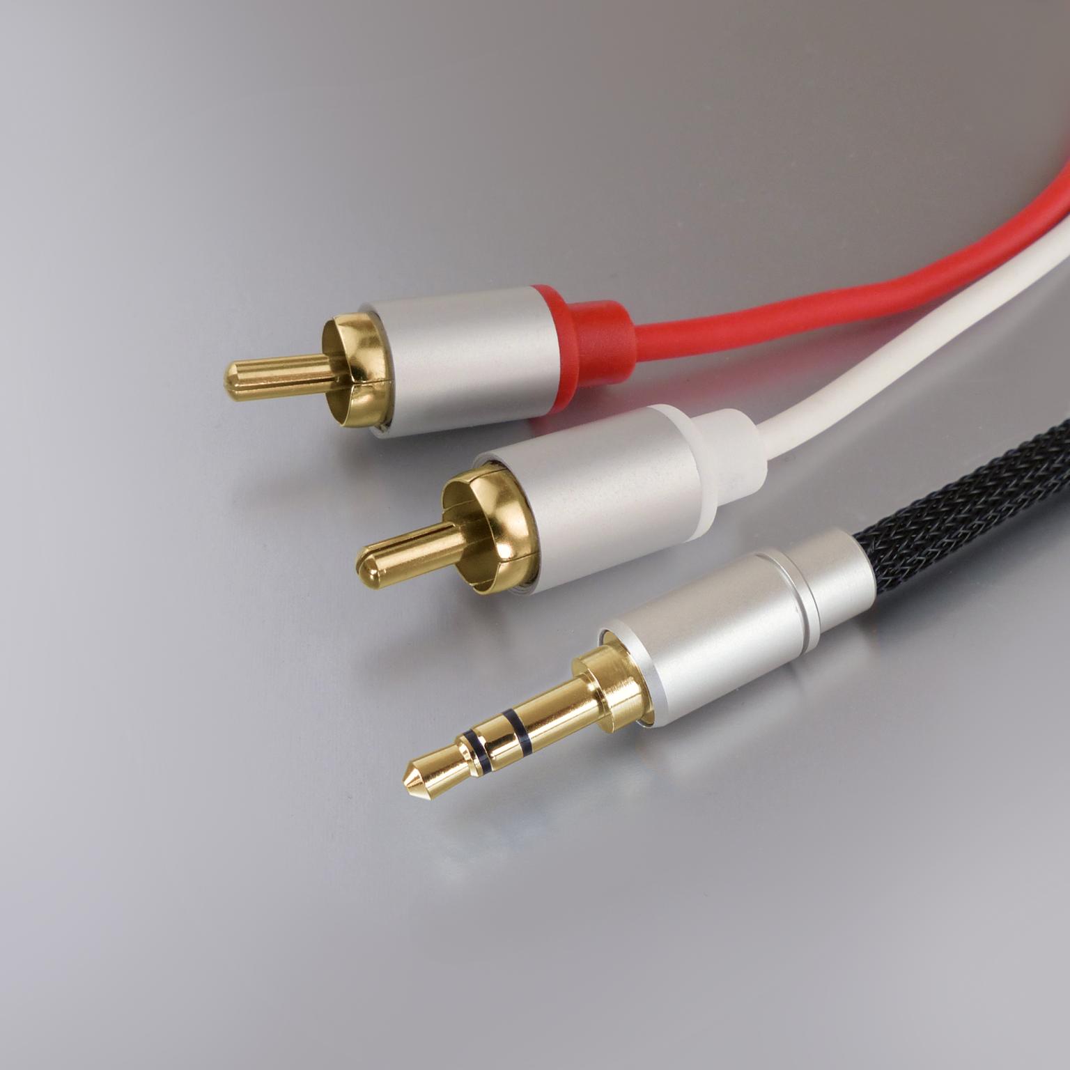 Dynavox Stereokabel 1,5 m 3,5 mm auf Cinch (Stecker - Stecker)