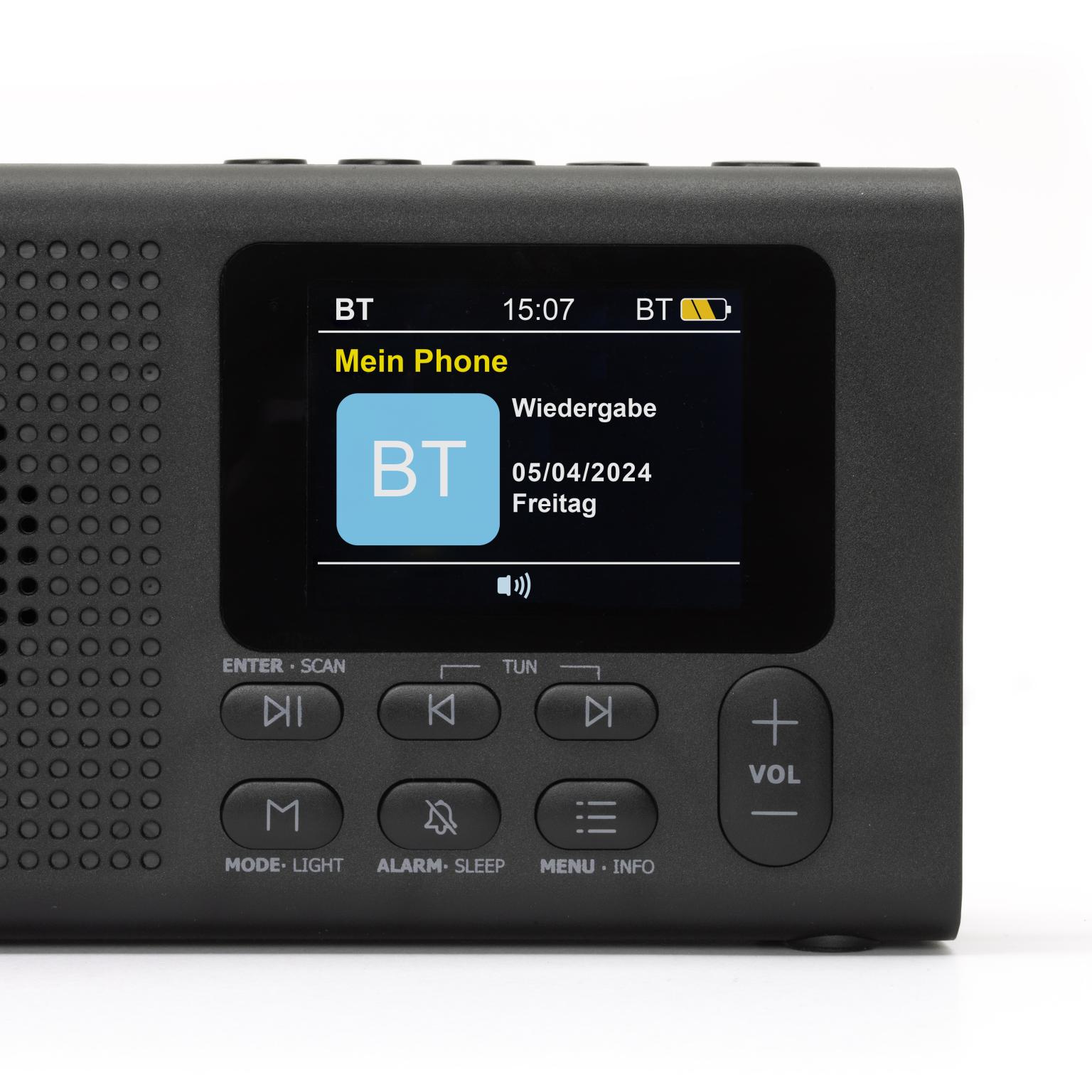 Dynavox DAB+ Radio DBT200 mit BT und Weckfunktion