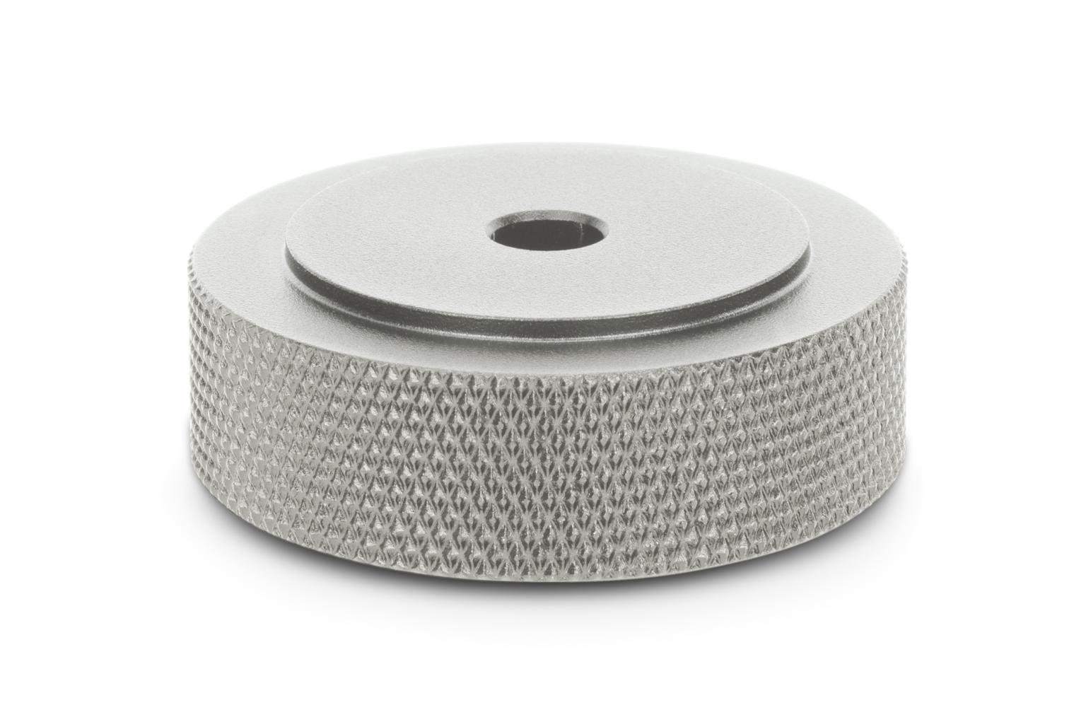 Dynavox Gerätefüße mit Rändelung midi Aluminium silber 4er-Set
