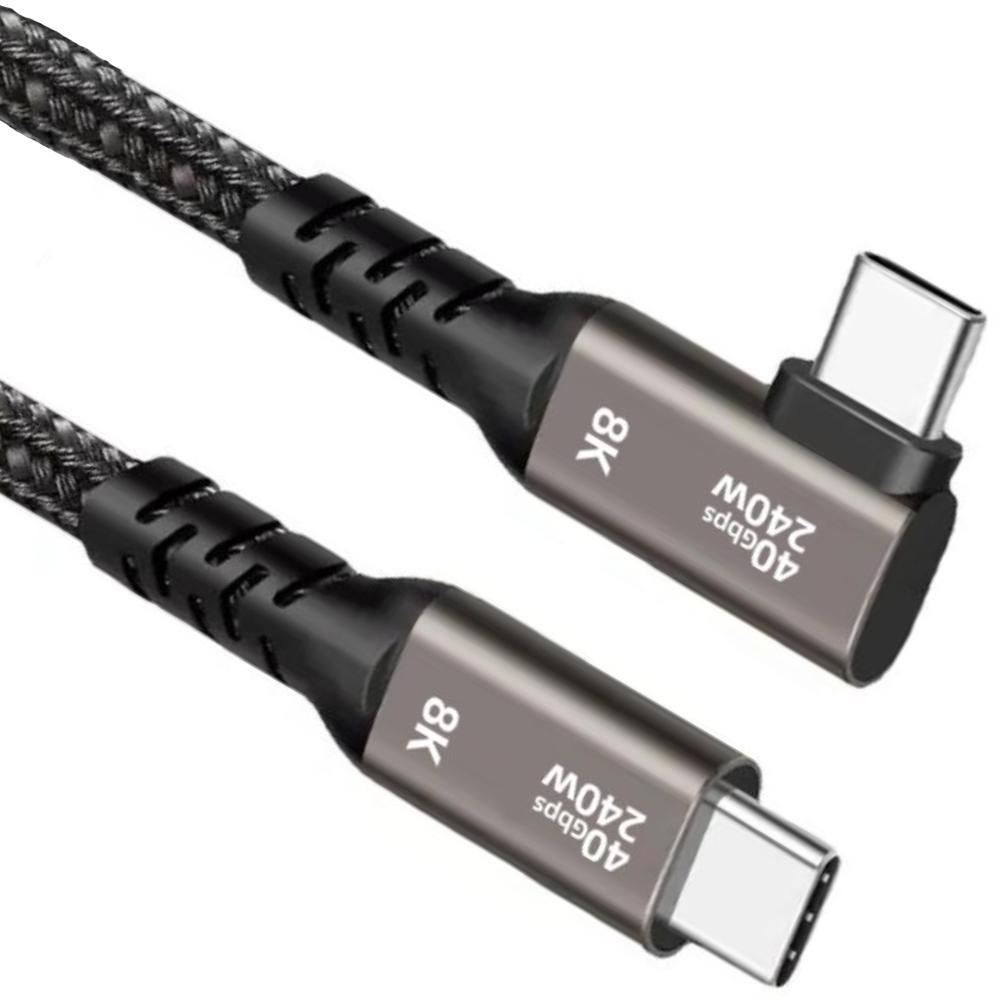 USB C naar USB C kabel haaks - ALLTEQ