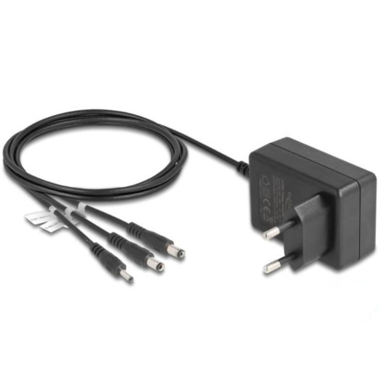 Delock Externes Netzteil DC 3,5 x 1,35 mm, DC 5,5 x 2,1 mm, DC 5,5 x 2,5 m - Delock