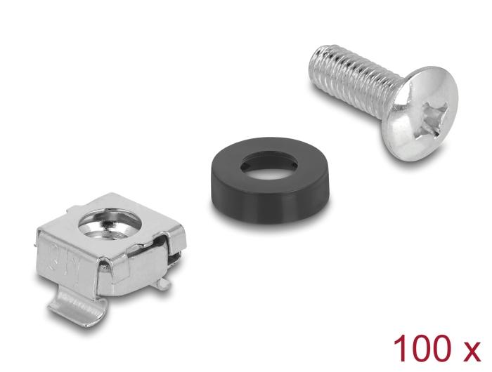 Delock Rack-Montageset für 10″ und 19″, 100 Stück