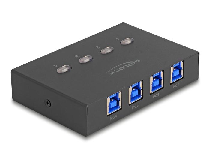 Delock USB 5 Gbps Switch für 4 PCs an 1 Gerät