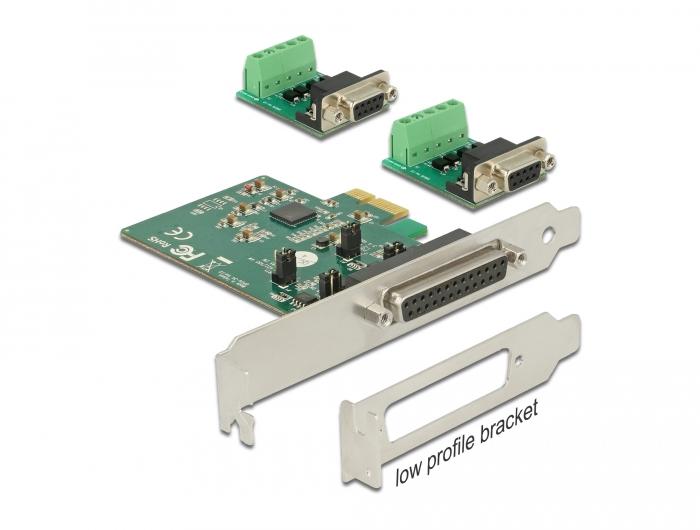 Delock PCI Express x1 Karte mit 2 x serieller RS-422/485 Schnittstelle und optionalem ESD-Schutz