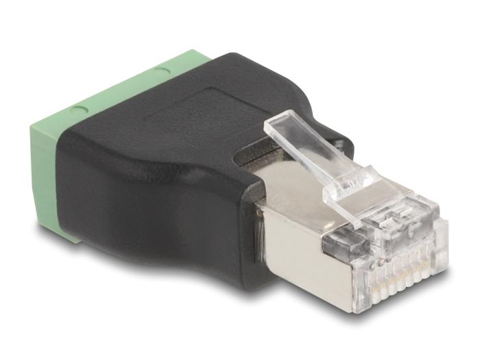 Delock RJ45 Stecker zu Terminalblock Adapter 4 Pin