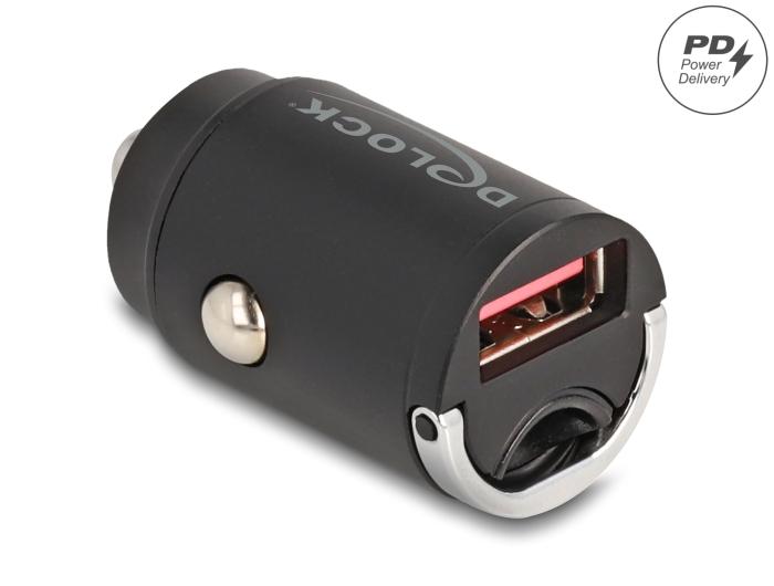 Delock Mini Kfz-Ladeadapter USB Typ-A mit 18 W