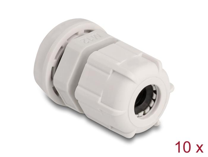 Delock Kabelverschraubung M12 10 Stück grau