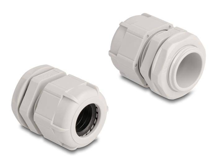 Delock Kabelverschraubung M25 10 Stück grau