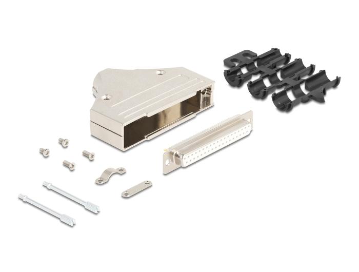 Delock Sub-D Steckergehäuse 37-polig aus Metall inklusive Steckerverbinder