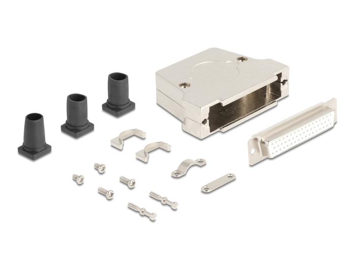 Delock Sub-D Steckergehäuse 50 Pin aus Metall inklusive Steckerverbinder