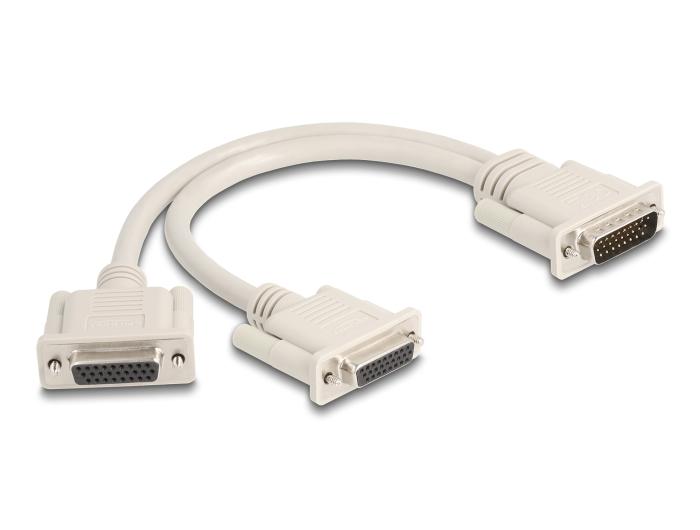 Delock Adapter Y-Kabel Splitter D-Sub HD 26-poliger Stecker auf 2 x D-Sub HD 26