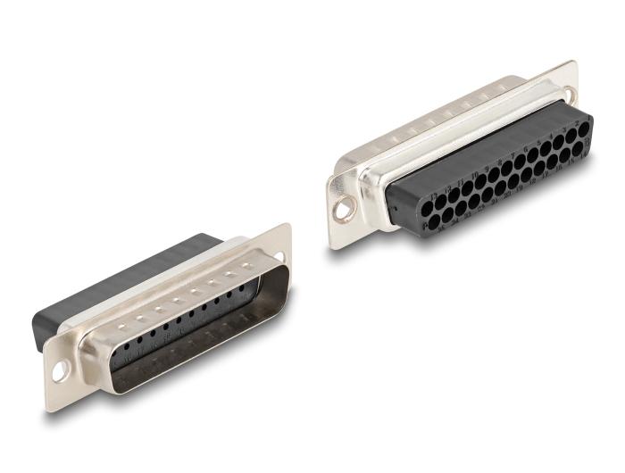 Delock D-Sub 25 Pin Stecker auf RJ45 Buchse Montagekit rot