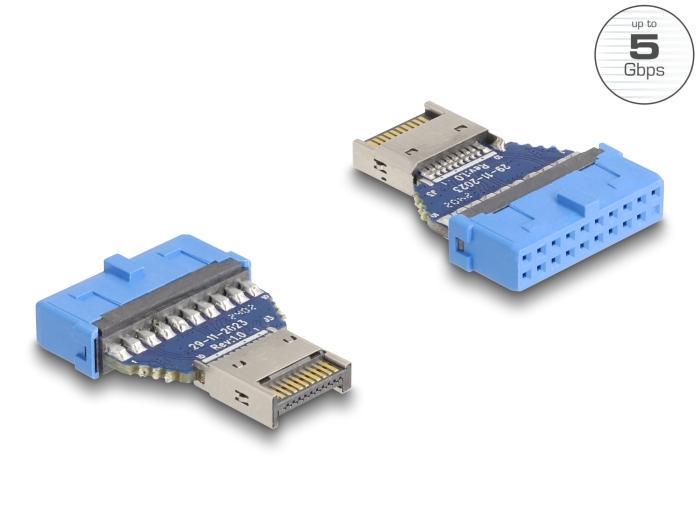 Delock USB 5 Gbps Adapter Stiftbuchse zu internem USB Typ-E Key A Stecker
