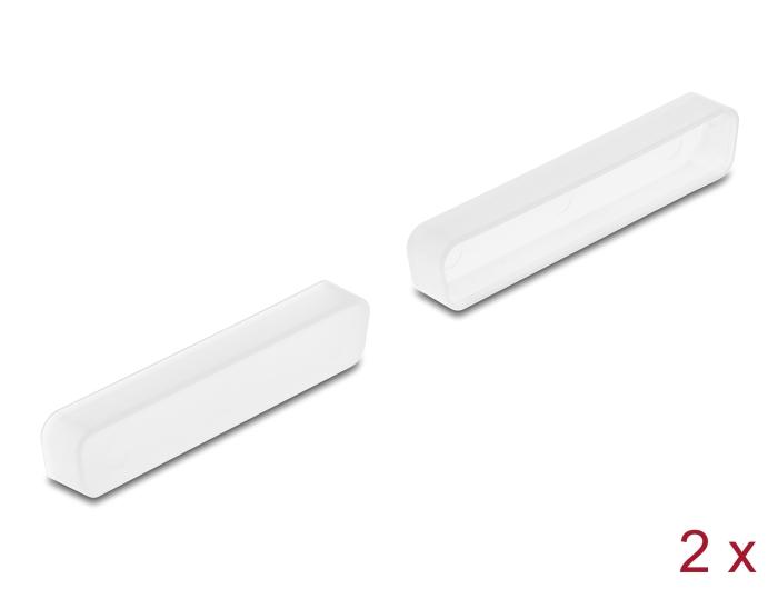 Delock Staubschutz für D-Sub 37 Stecker, 2 Stück, transparent