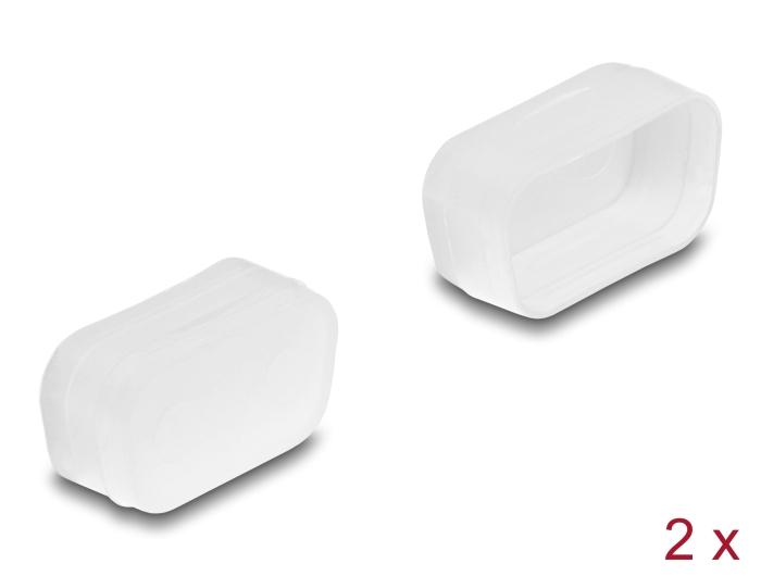 Delock Staubschutz für D-Sub 9 / D-Sub 15 VGA Stecker, 2 Stück, transparent
