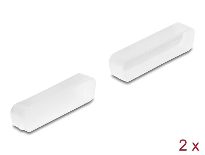 Delock Staubschutz für D-Sub 25 Stecker, 2 Stück, transparent