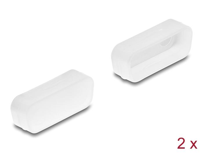 Delock Staubschutz für D-Sub 15 Stecker, 2 Stück, transparent
