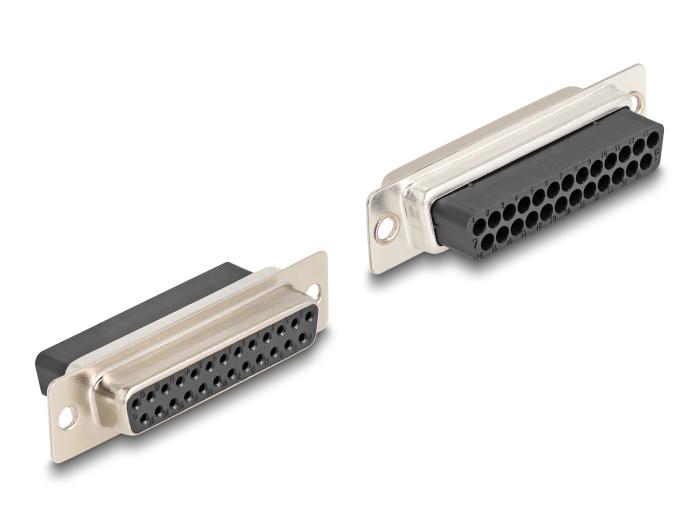 Delock D-Sub 25 Pin Buchse auf RJ45 Buchse Montagesatz rot