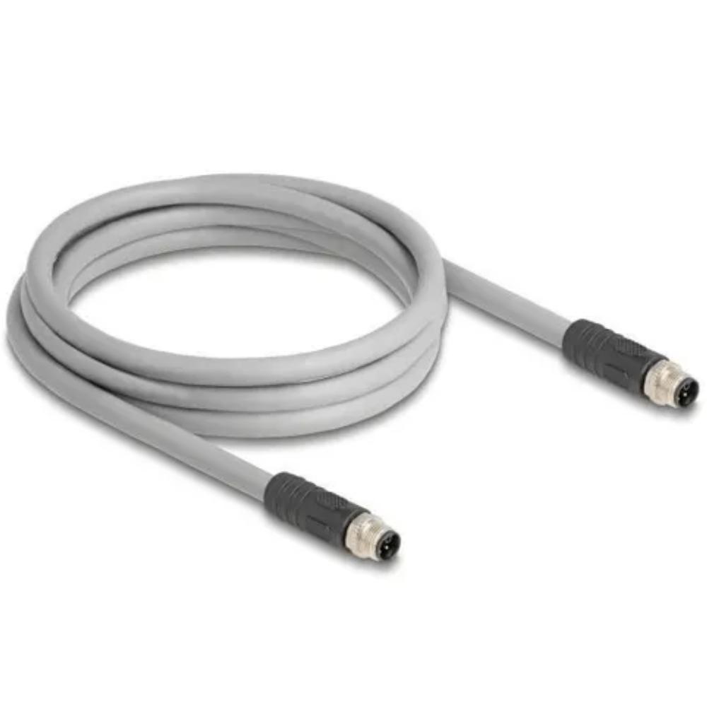 M12 Kabel Diese robuste industrielle Ethernet-Kabel wurde speziell für anspruchsvolle Umgebungen wie Maschinensteuerung und Automatisierungsprozesse entwickelt. Dank der doppelten M12-Steckverbinder (D-kodiert, 4-polig) schließen Sie einfach verschiedene Komponenten miteinander mit einer stabilen und sicheren Verbindung an. Das Kabel entspricht der Cat.5e-Spezifikation und ist mit einer hochwertigen S/FTP-Abschirmung mit Aluminiumfolie und verzinntem Kupfergeflecht ausgestattet. Dies sorgt für eine ausgezeichnete Signalübertragung und Schutz vor elektromagnetischen Störungen. Mit einem soliden Kupferleiter von 26 AWG und einem robusten PVC-Mantel kombiniert dieses Kabel Flexibilität mit Langlebigkeit. Anschluss 1: 1 x M12 connector D-kodiert 4-polig Anschluss 2: 1 x M12 connector D-kodiert 4-polig Länge: 1 Meter Anschluss 1: 1 x M12 connector D-kodiert 4-polig Anschluss 2: 1 x M12 connector D-kodiert 4-polig Abschirmung: S/FTP Betriebstemperatur: -25 C ~ 60 C Schutzart: IP67 Kategorie: 5e Leitermaterial: Kupfer Leiterquerschnitt: 26 AWG (0,129 mm²) Inhalt des Pakets: M12-Kabel Schnittstelle: beidseitig gleich Kabeldurchmesser: ca. 5 mm Kabelmantelmaterial: PVC Farbe: Schwarz Länge inklusive Anschlüsse: ca. 1 m Maximaler Strom: 4 A Nennspannung: 60 V - Delock