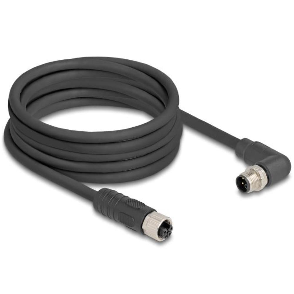 M12 Kabel Diese robuste industrielle Ethernet-Kabel wurde speziell für anspruchsvolle Umgebungen wie Maschinensteuerung und Automatisierungsprozesse entwickelt. Dank der doppelten M12-Steckverbinder (D-kodiert, 4-polig) schließen Sie einfach verschiedene Komponenten miteinander mit einer stabilen und sicheren Verbindung an. Das Kabel entspricht der Cat.5e-Spezifikation und ist mit einer hochwertigen S/FTP-Abschirmung mit Aluminiumfolie und verzinntem Kupfergeflecht ausgestattet. Dies sorgt für eine ausgezeichnete Signalübertragung und Schutz vor elektromagnetischen Störungen. Mit einem soliden Kupferleiter von 26 AWG und einem robusten PVC-Mantel kombiniert dieses Kabel Flexibilität mit Langlebigkeit. Anschluss 1: 1 x M12 connector D-kodiert 4-polig Anschluss 2: 1 x M12 connector D-kodiert 4-polig Länge: 1 Meter Anschluss 1: 1 x M12 connector D-kodiert 4-polig Anschluss 2: 1 x M12 connector D-kodiert 4-polig Abschirmung: S/FTP Betriebstemperatur: -25 C ~ 60 C Schutzart: IP67 Kategorie: 5e Leitermaterial: Kupfer Leiterquerschnitt: 26 AWG (0,129 mm²) Inhalt des Pakets: M12-Kabel Schnittstelle: beidseitig gleich Kabeldurchmesser: ca. 5 mm Kabelmantelmaterial: PVC Farbe: Schwarz Länge inklusive Anschlüsse: ca. 1 m Maximaler Strom: 4 A Nennspannung: 60 V - Delock
