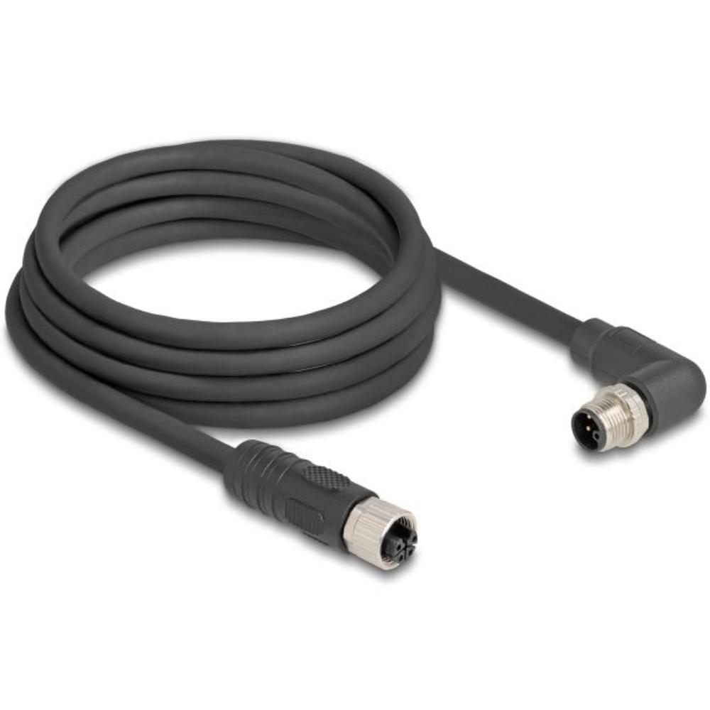 M12 Kabel Diese robuste industrielle Ethernet-Kabel wurde speziell für anspruchsvolle Umgebungen wie Maschinensteuerung und Automatisierungsprozesse entwickelt. Dank der doppelten M12-Steckverbinder (D-kodiert, 4-polig) schließen Sie einfach verschiedene Komponenten miteinander mit einer stabilen und sicheren Verbindung an. Das Kabel entspricht der Cat.5e-Spezifikation und ist mit einer hochwertigen S/FTP-Abschirmung mit Aluminiumfolie und verzinntem Kupfergeflecht ausgestattet. Dies sorgt für eine ausgezeichnete Signalübertragung und Schutz vor elektromagnetischen Störungen. Mit einem soliden Kupferleiter von 26 AWG und einem robusten PVC-Mantel kombiniert dieses Kabel Flexibilität mit Langlebigkeit. Anschluss 1: 1 x M12 connector D-kodiert 4-polig Anschluss 2: 1 x M12 connector D-kodiert 4-polig Länge: 1 Meter Anschluss 1: 1 x M12 connector D-kodiert 4-polig Anschluss 2: 1 x M12 connector D-kodiert 4-polig Abschirmung: S/FTP Betriebstemperatur: -25 C ~ 60 C Schutzart: IP67 Kategorie: 5e Leitermaterial: Kupfer Leiterquerschnitt: 26 AWG (0,129 mm²) Inhalt des Pakets: M12-Kabel Schnittstelle: beidseitig gleich Kabeldurchmesser: ca. 5 mm Kabelmantelmaterial: PVC Farbe: Schwarz Länge inklusive Anschlüsse: ca. 1 m Maximaler Strom: 4 A Nennspannung: 60 V - Delock