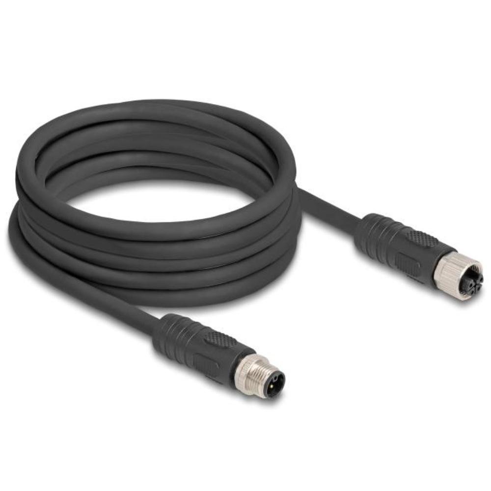 M12 Kabel Diese robuste industrielle Ethernet-Kabel wurde speziell für anspruchsvolle Umgebungen wie Maschinensteuerung und Automatisierungsprozesse entwickelt. Dank der doppelten M12-Steckverbinder (D-kodiert, 4-polig) schließen Sie einfach verschiedene Komponenten miteinander mit einer stabilen und sicheren Verbindung an. Das Kabel entspricht der Cat.5e-Spezifikation und ist mit einer hochwertigen S/FTP-Abschirmung mit Aluminiumfolie und verzinntem Kupfergeflecht ausgestattet. Dies sorgt für eine ausgezeichnete Signalübertragung und Schutz vor elektromagnetischen Störungen. Mit einem soliden Kupferleiter von 26 AWG und einem robusten PVC-Mantel kombiniert dieses Kabel Flexibilität mit Langlebigkeit. Anschluss 1: 1 x M12 connector D-kodiert 4-polig Anschluss 2: 1 x M12 connector D-kodiert 4-polig Länge: 1 Meter Anschluss 1: 1 x M12 connector D-kodiert 4-polig Anschluss 2: 1 x M12 connector D-kodiert 4-polig Abschirmung: S/FTP Betriebstemperatur: -25 C ~ 60 C Schutzart: IP67 Kategorie: 5e Leitermaterial: Kupfer Leiterquerschnitt: 26 AWG (0,129 mm²) Inhalt des Pakets: M12-Kabel Schnittstelle: beidseitig gleich Kabeldurchmesser: ca. 5 mm Kabelmantelmaterial: PVC Farbe: Schwarz Länge inklusive Anschlüsse: ca. 1 m Maximaler Strom: 4 A Nennspannung: 60 V - Delock