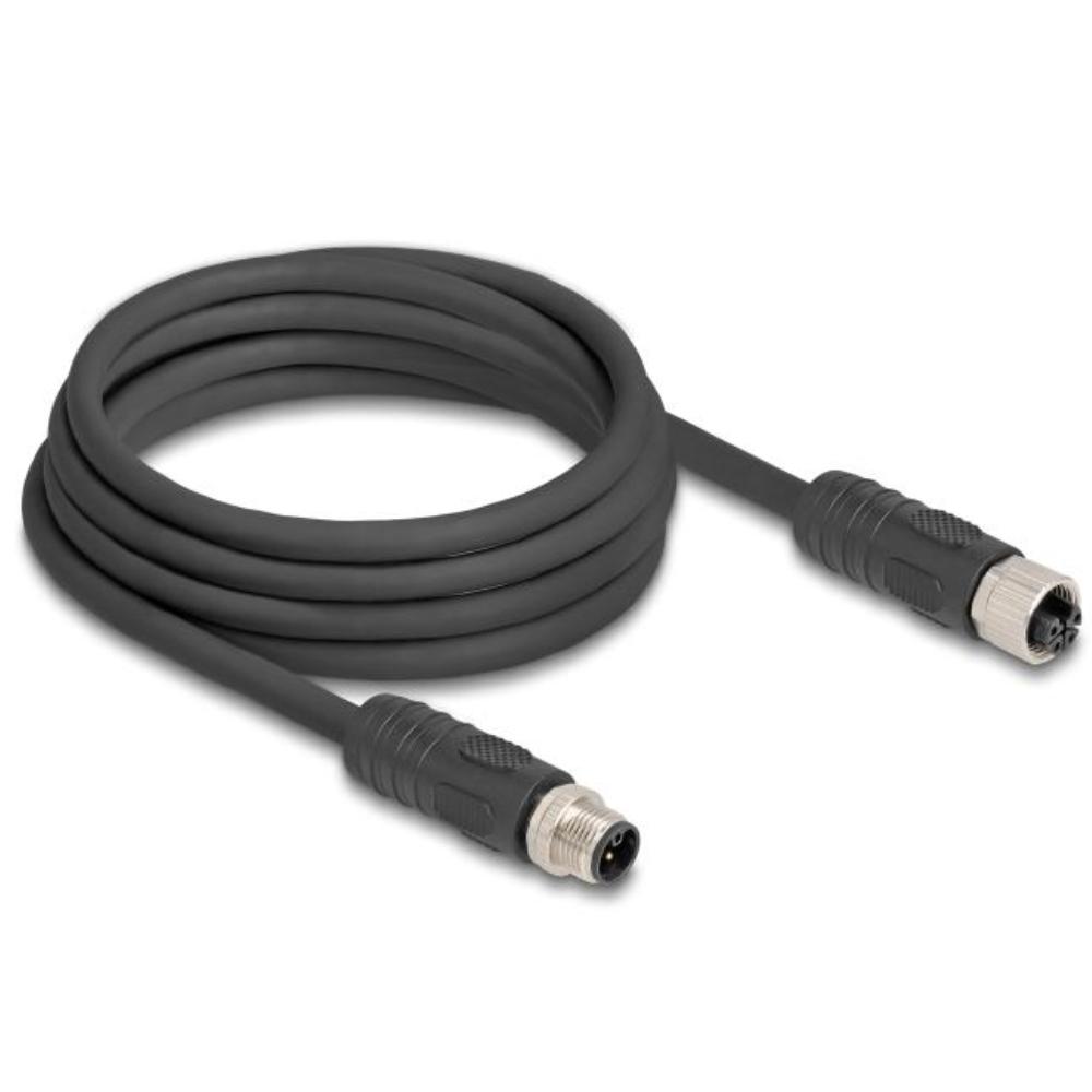 M12 Kabel Diese robuste industrielle Ethernet-Kabel wurde speziell für anspruchsvolle Umgebungen wie Maschinensteuerung und Automatisierungsprozesse entwickelt. Dank der doppelten M12-Steckverbinder (D-kodiert, 4-polig) schließen Sie einfach verschiedene Komponenten miteinander mit einer stabilen und sicheren Verbindung an. Das Kabel entspricht der Cat.5e-Spezifikation und ist mit einer hochwertigen S/FTP-Abschirmung mit Aluminiumfolie und verzinntem Kupfergeflecht ausgestattet. Dies sorgt für eine ausgezeichnete Signalübertragung und Schutz vor elektromagnetischen Störungen. Mit einem soliden Kupferleiter von 26 AWG und einem robusten PVC-Mantel kombiniert dieses Kabel Flexibilität mit Langlebigkeit. Anschluss 1: 1 x M12 connector D-kodiert 4-polig Anschluss 2: 1 x M12 connector D-kodiert 4-polig Länge: 1 Meter Anschluss 1: 1 x M12 connector D-kodiert 4-polig Anschluss 2: 1 x M12 connector D-kodiert 4-polig Abschirmung: S/FTP Betriebstemperatur: -25 C ~ 60 C Schutzart: IP67 Kategorie: 5e Leitermaterial: Kupfer Leiterquerschnitt: 26 AWG (0,129 mm²) Inhalt des Pakets: M12-Kabel Schnittstelle: beidseitig gleich Kabeldurchmesser: ca. 5 mm Kabelmantelmaterial: PVC Farbe: Schwarz Länge inklusive Anschlüsse: ca. 1 m Maximaler Strom: 4 A Nennspannung: 60 V - Delock