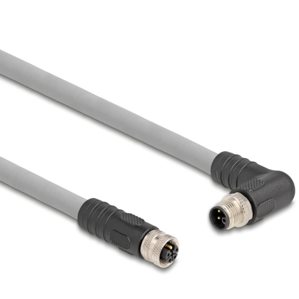 M12 Kabel Diese robuste industrielle Ethernet-Kabel wurde speziell für anspruchsvolle Umgebungen wie Maschinensteuerung und Automatisierungsprozesse entwickelt. Dank der doppelten M12-Steckverbinder (D-kodiert, 4-polig) schließen Sie einfach verschiedene Komponenten miteinander mit einer stabilen und sicheren Verbindung an. Das Kabel entspricht der Cat.5e-Spezifikation und ist mit einer hochwertigen S/FTP-Abschirmung mit Aluminiumfolie und verzinntem Kupfergeflecht ausgestattet. Dies sorgt für eine ausgezeichnete Signalübertragung und Schutz vor elektromagnetischen Störungen. Mit einem soliden Kupferleiter von 26 AWG und einem robusten PVC-Mantel kombiniert dieses Kabel Flexibilität mit Langlebigkeit. Anschluss 1: 1 x M12 connector D-kodiert 4-polig Anschluss 2: 1 x M12 connector D-kodiert 4-polig Länge: 1 Meter Anschluss 1: 1 x M12 connector D-kodiert 4-polig Anschluss 2: 1 x M12 connector D-kodiert 4-polig Abschirmung: S/FTP Betriebstemperatur: -25 C ~ 60 C Schutzart: IP67 Kategorie: 5e Leitermaterial: Kupfer Leiterquerschnitt: 26 AWG (0,129 mm²) Inhalt des Pakets: M12-Kabel Schnittstelle: beidseitig gleich Kabeldurchmesser: ca. 5 mm Kabelmantelmaterial: PVC Farbe: Schwarz Länge inklusive Anschlüsse: ca. 1 m Maximaler Strom: 4 A Nennspannung: 60 V - Delock
