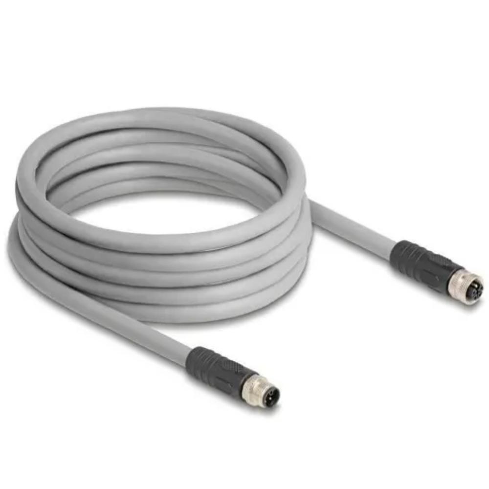 M12 Kabel Diese robuste industrielle Ethernet-Kabel wurde speziell für anspruchsvolle Umgebungen wie Maschinensteuerung und Automatisierungsprozesse entwickelt. Dank der doppelten M12-Steckverbinder (D-kodiert, 4-polig) schließen Sie einfach verschiedene Komponenten miteinander mit einer stabilen und sicheren Verbindung an. Das Kabel entspricht der Cat.5e-Spezifikation und ist mit einer hochwertigen S/FTP-Abschirmung mit Aluminiumfolie und verzinntem Kupfergeflecht ausgestattet. Dies sorgt für eine ausgezeichnete Signalübertragung und Schutz vor elektromagnetischen Störungen. Mit einem soliden Kupferleiter von 26 AWG und einem robusten PVC-Mantel kombiniert dieses Kabel Flexibilität mit Langlebigkeit. Anschluss 1: 1 x M12 connector D-kodiert 4-polig Anschluss 2: 1 x M12 connector D-kodiert 4-polig Länge: 1 Meter Anschluss 1: 1 x M12 connector D-kodiert 4-polig Anschluss 2: 1 x M12 connector D-kodiert 4-polig Abschirmung: S/FTP Betriebstemperatur: -25 C ~ 60 C Schutzart: IP67 Kategorie: 5e Leitermaterial: Kupfer Leiterquerschnitt: 26 AWG (0,129 mm²) Inhalt des Pakets: M12-Kabel Schnittstelle: beidseitig gleich Kabeldurchmesser: ca. 5 mm Kabelmantelmaterial: PVC Farbe: Schwarz Länge inklusive Anschlüsse: ca. 1 m Maximaler Strom: 4 A Nennspannung: 60 V - Delock